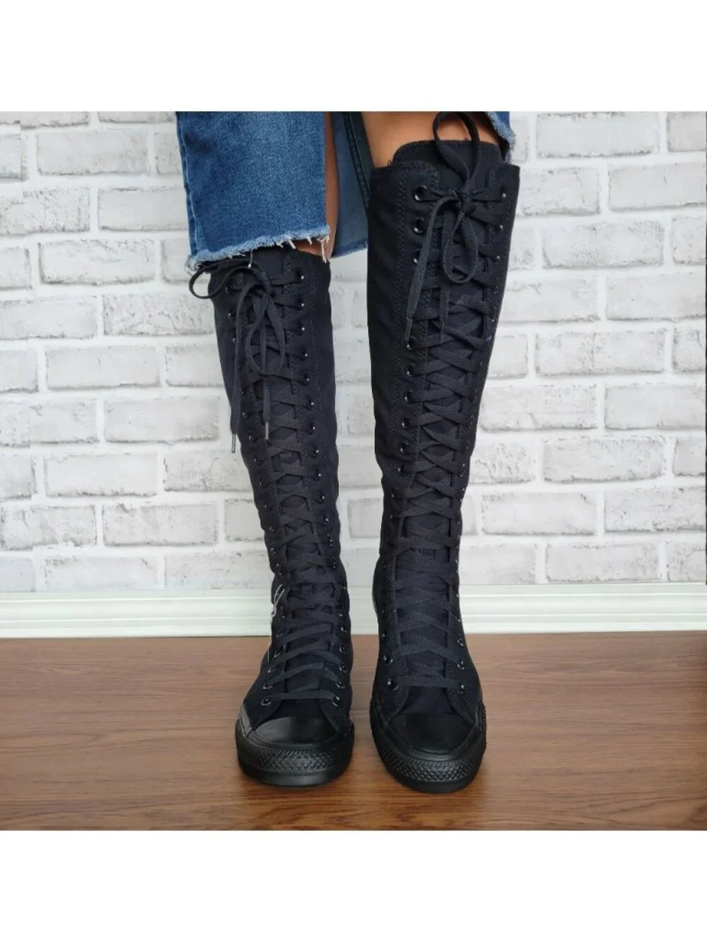 ❤️Converse Chuck Taylor XXHi Sz 11 Women's Knee-high Boots Sneaker Black A12325C